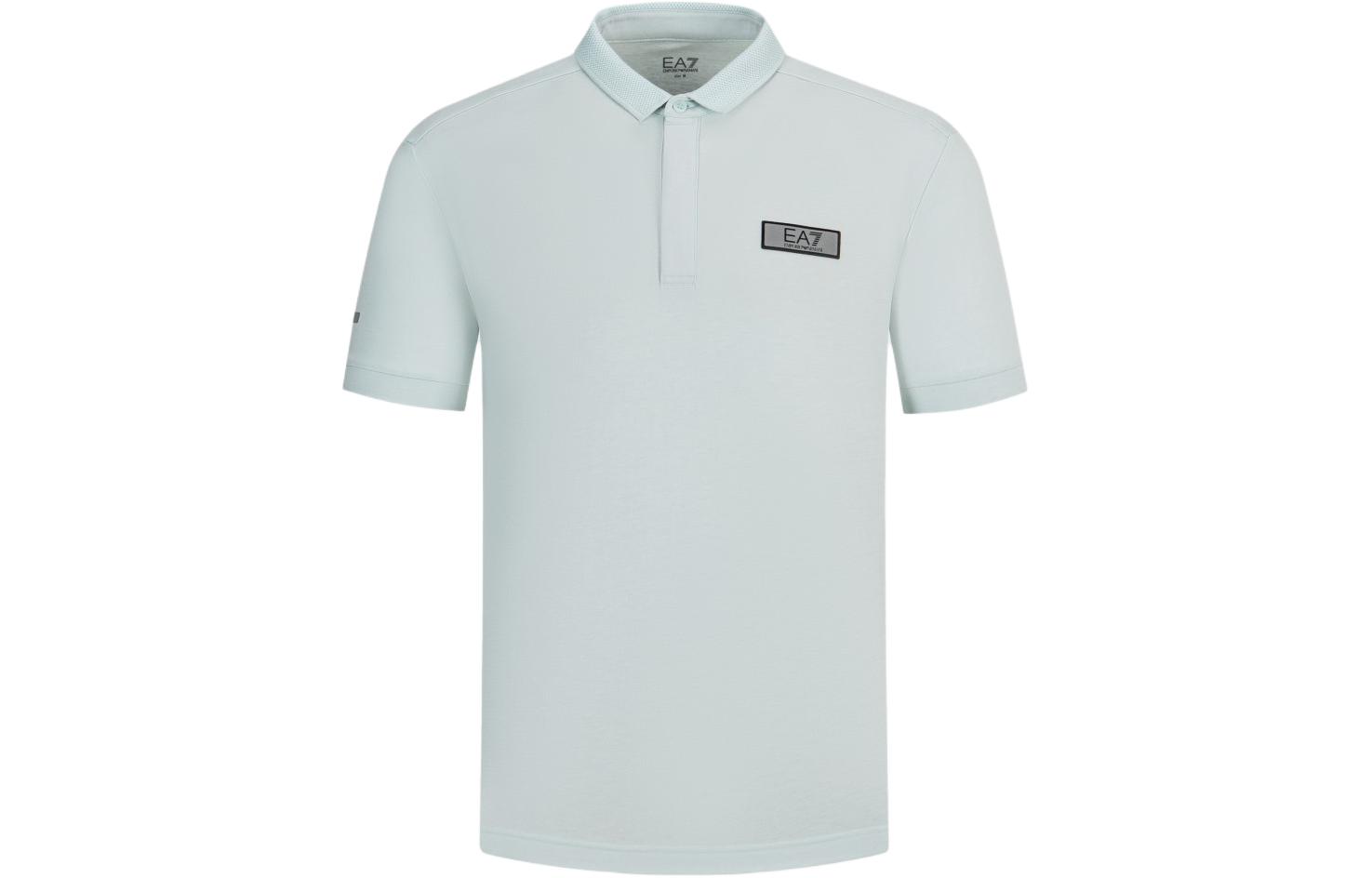 Футболка поло EA7 SS24 мужская светло-зеленая EMPORIO ARMANI — фото 2