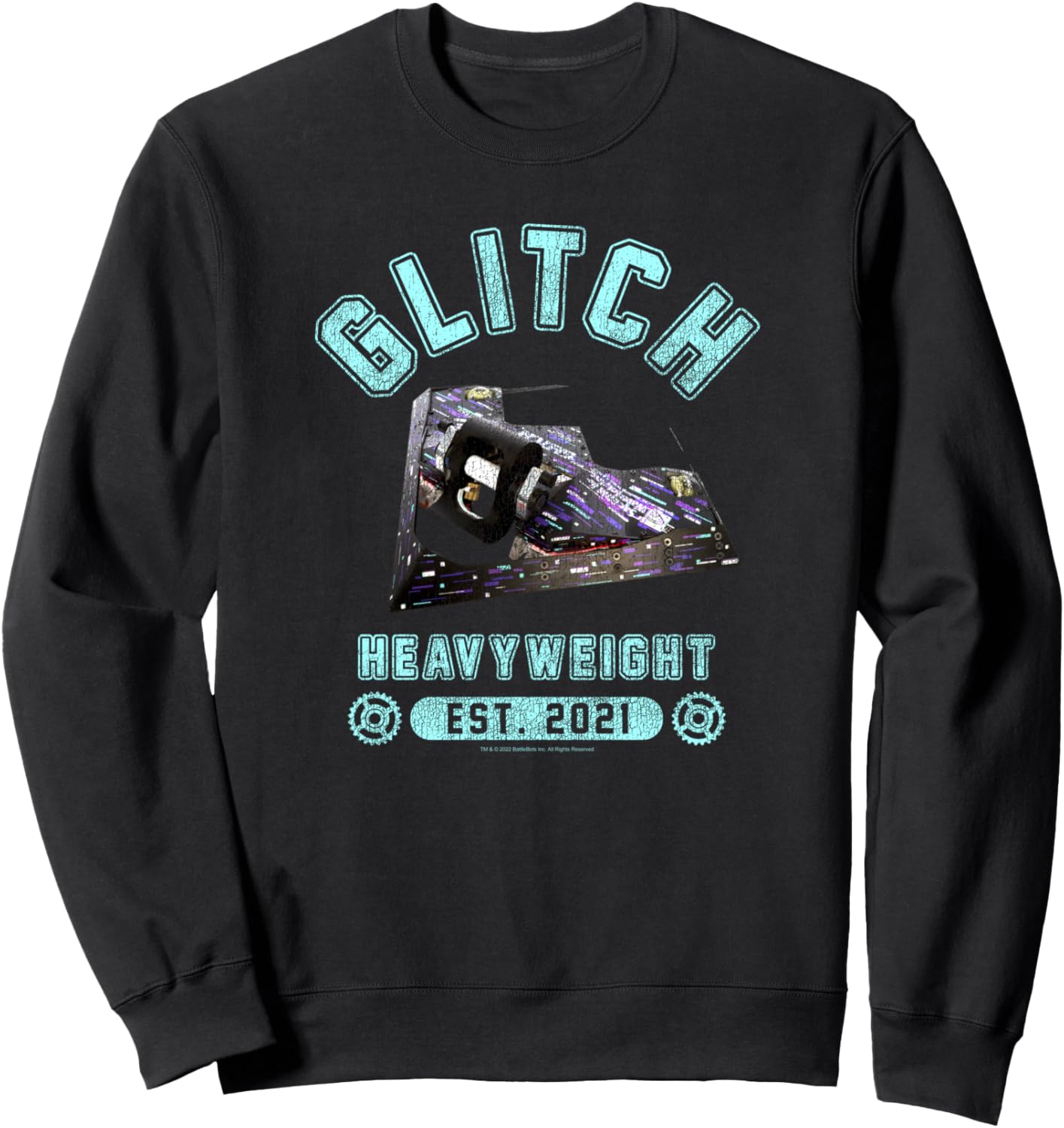 

Постер и толстовка BattleBots Glitch Heavyweight Collegiate 2021, черный