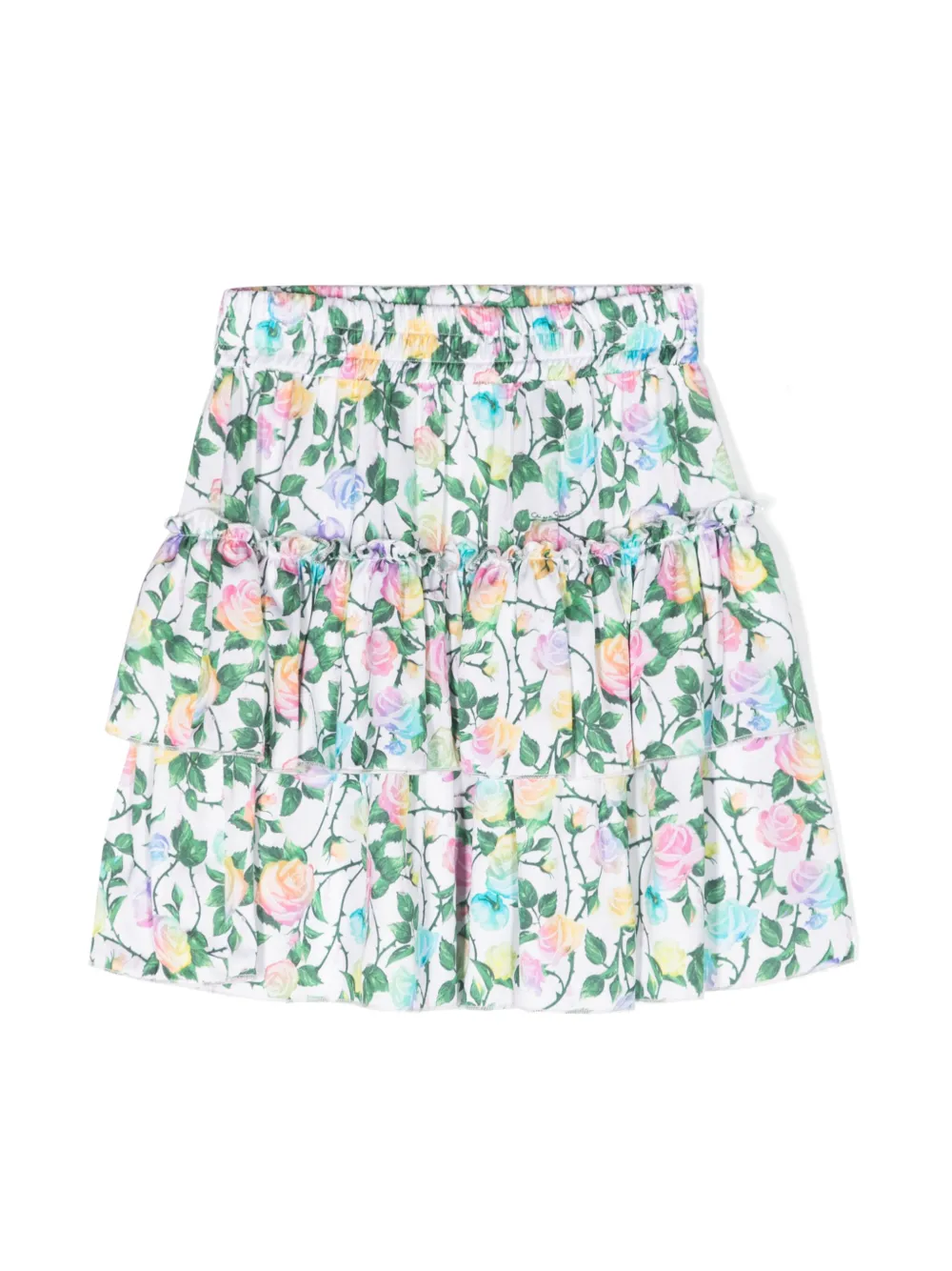 

Ярусная мини-юбка Garden Party Chiara Ferragni Kids, белый