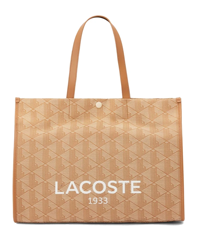 

Большая жаккардовая сумка с принтом в стиле ретро Lacoste, коричневый