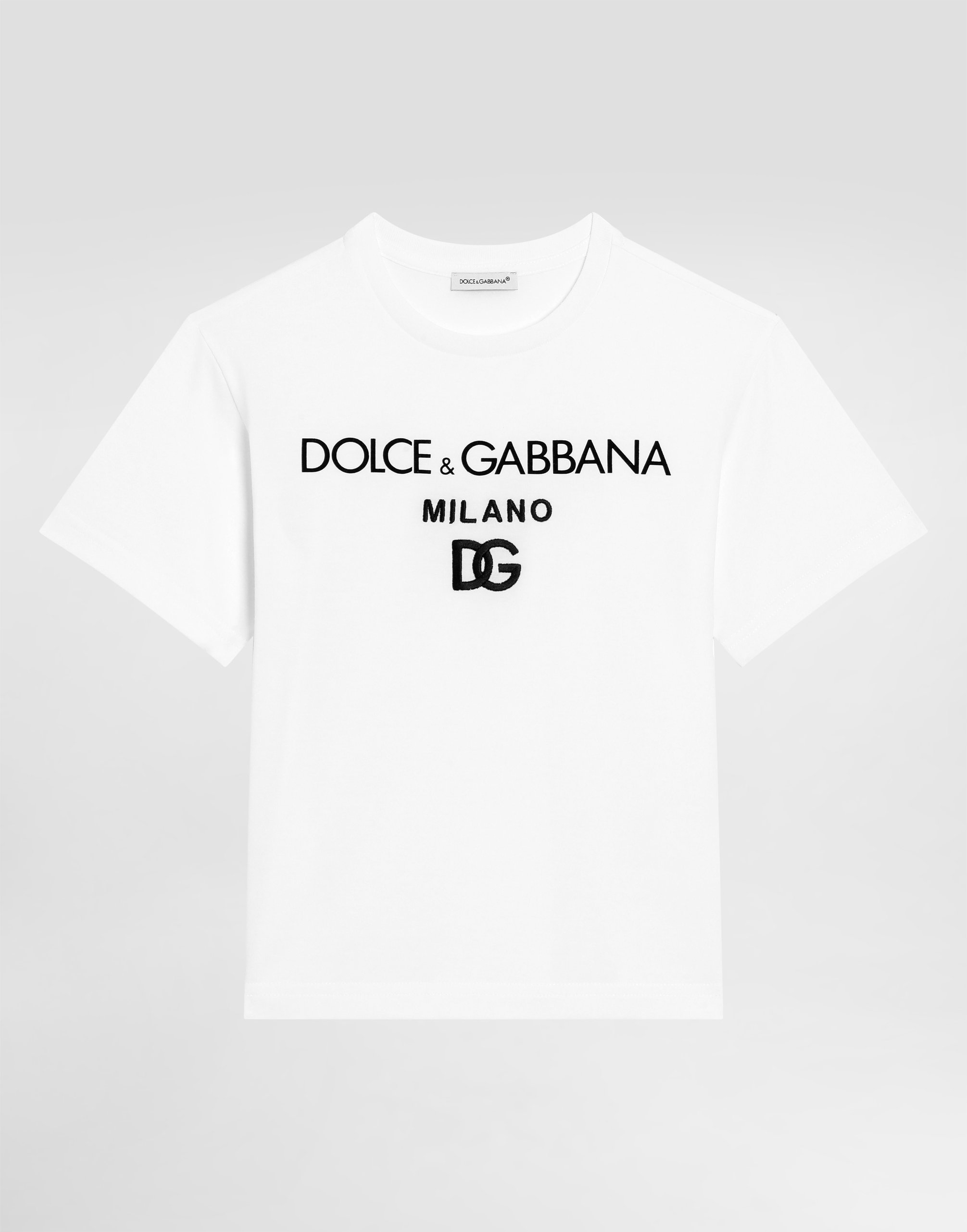 

Джерси футболка с круглым вырезом и вышивкой DG Milano Dolce&Gabbana, белый