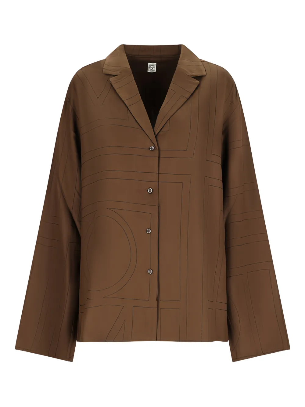 

Фланелевая рубашка с монограммой Toteme, коричневый