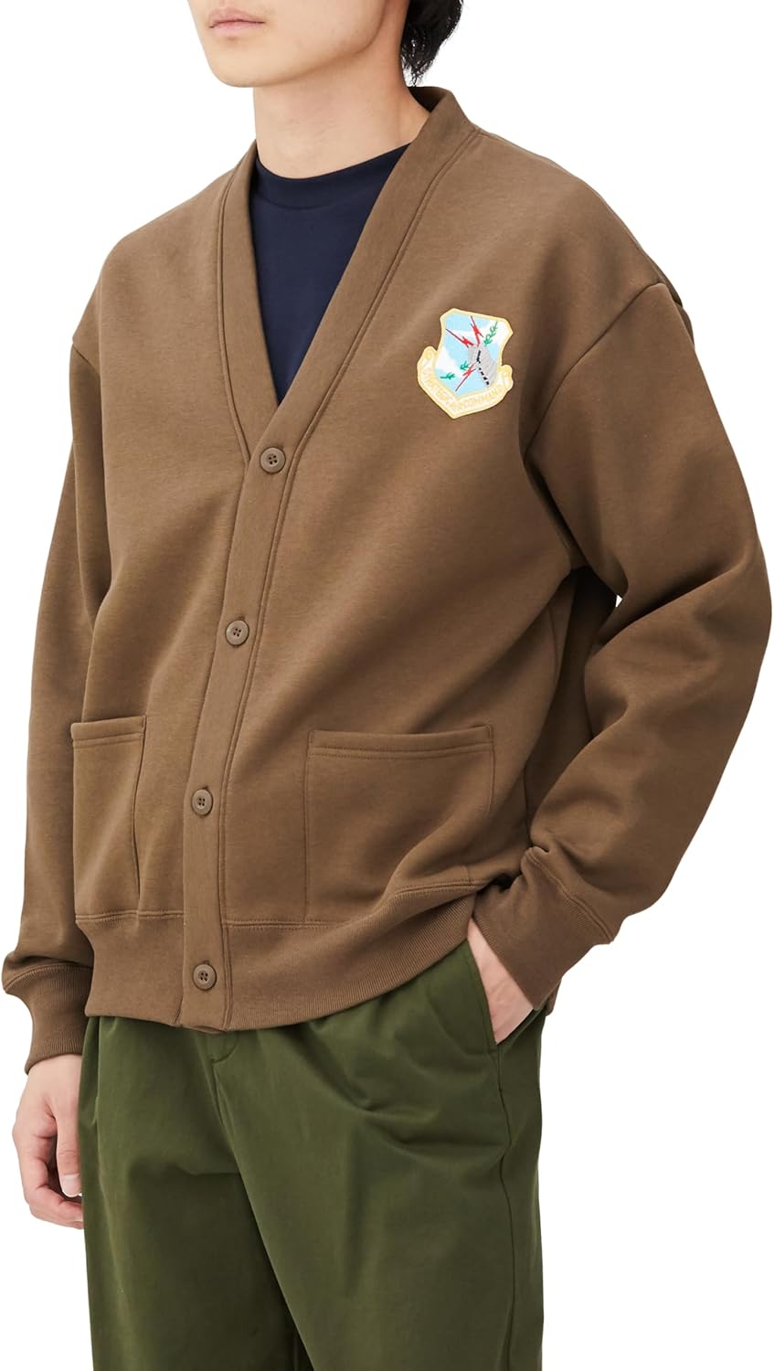 

Кардиган F-Style F-SD021213, толстовка с нашивкой и эмблемой армии США, темно-коричневый