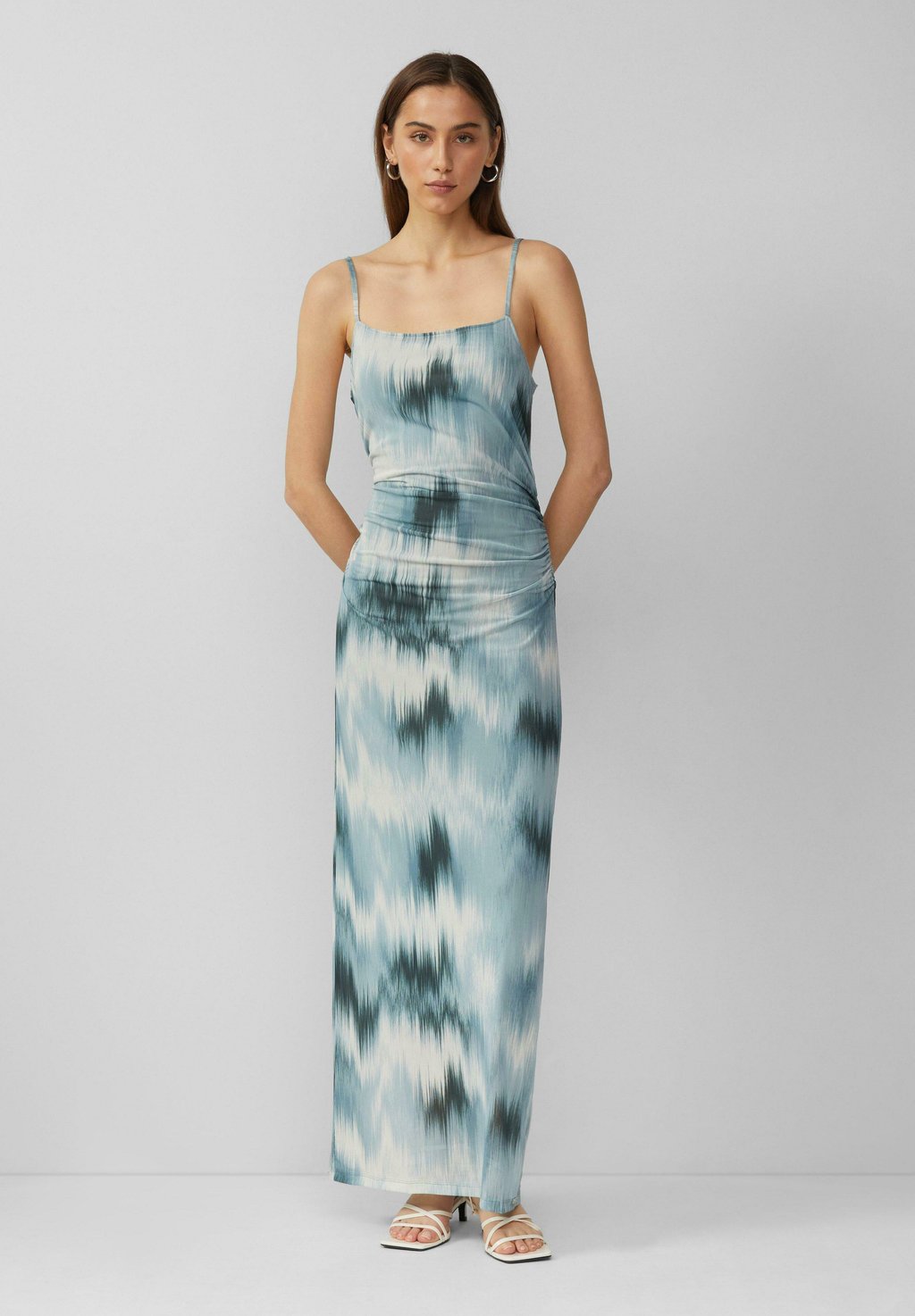 

Платье макси MIT ALL-OVER-PRINT - Jersey dress QS, зеленый