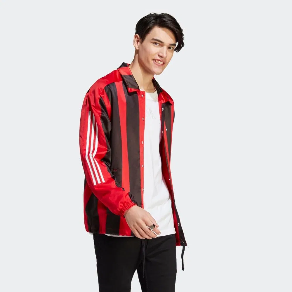 Куртка тренера Satin мужская Adidas, Better Scarlet — фото 4