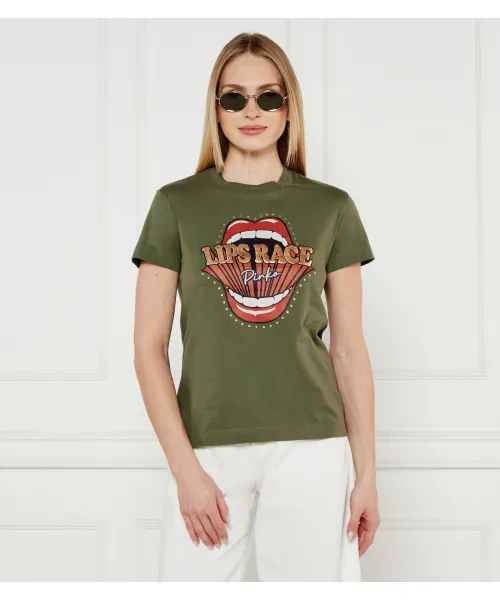 

Футболка Trapani Lips Race Regular fit Pinko, зеленый