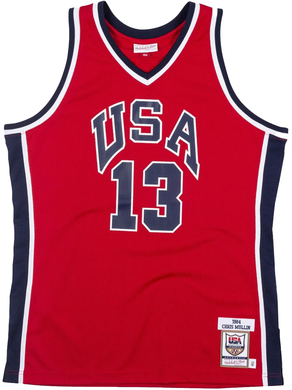 

Топ 1984 Chris Mullin USA Basketball University Red Mitchell & Ness, красный