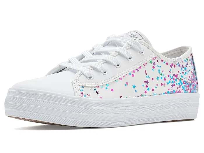 Кроссовки с блестками Triple Up Glitter Under Glass Keds Kids, Turquiose