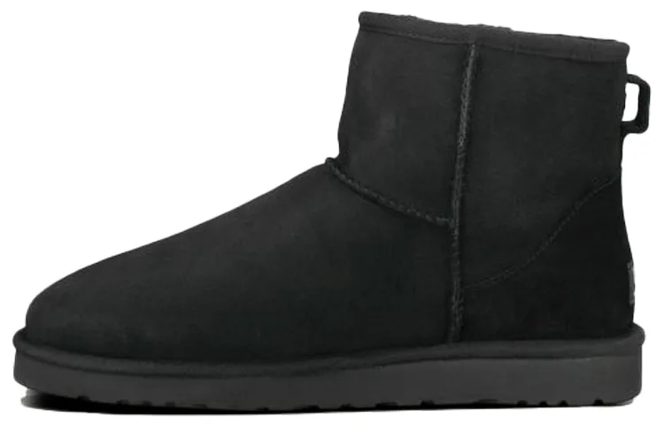 UGG Классические мини-снежные ботинки с флисовой подкладкой black