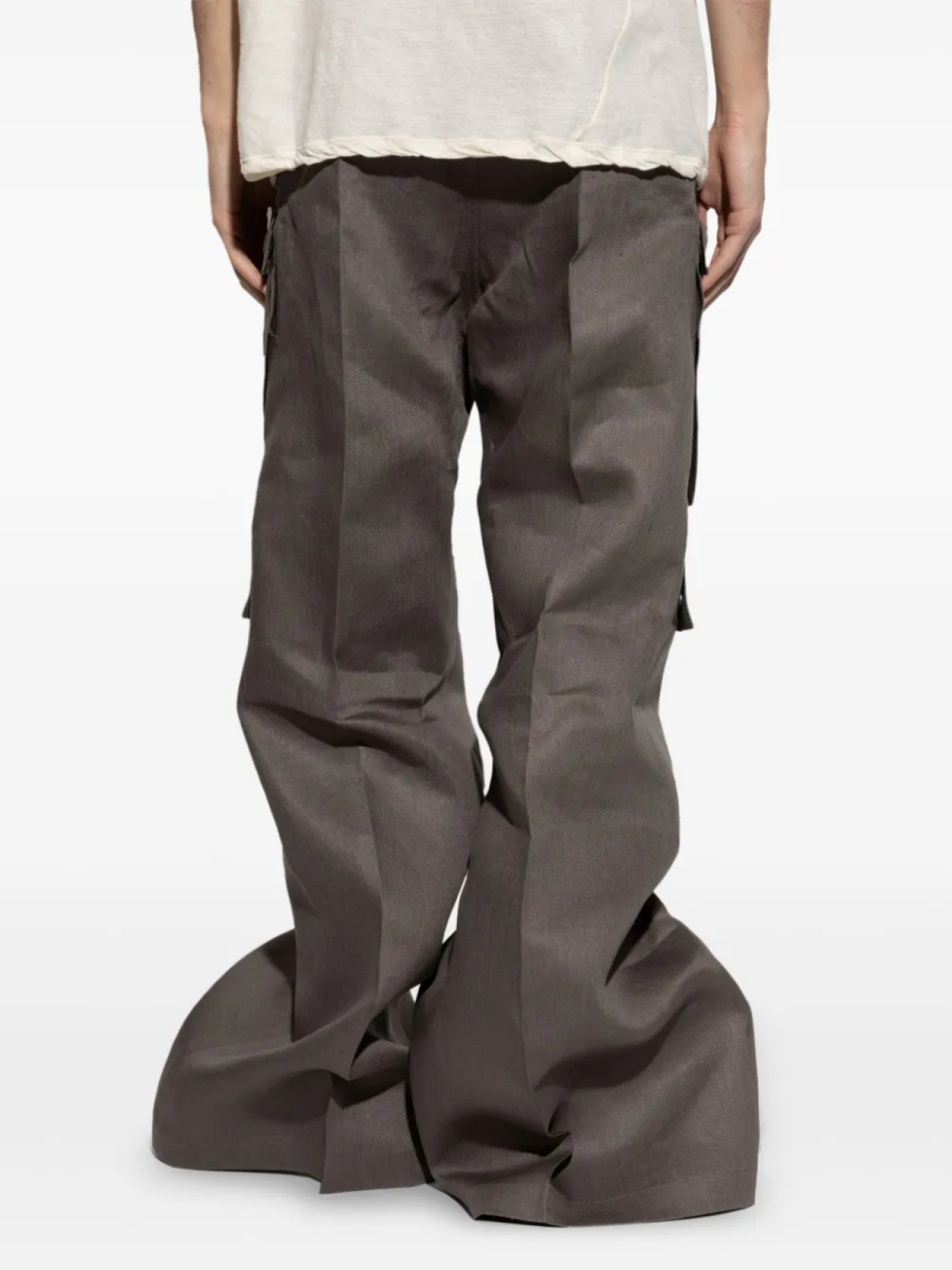 Хлопковые брюки Рика Оуэнса Rick Owens, серый — фото 4