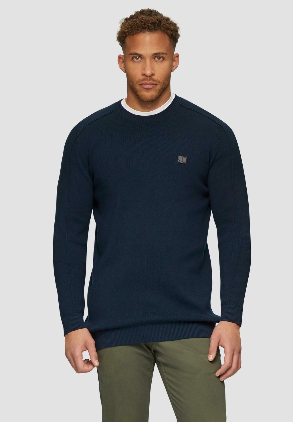 

Джемпер MIT NAHTDETAILS UND LOGO s.Oliver, темно-синий