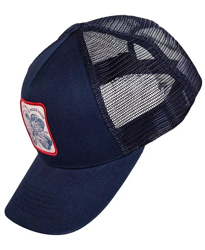 

Кепка дальнобойщика с нашивкой клевера Lucky Brand, синий