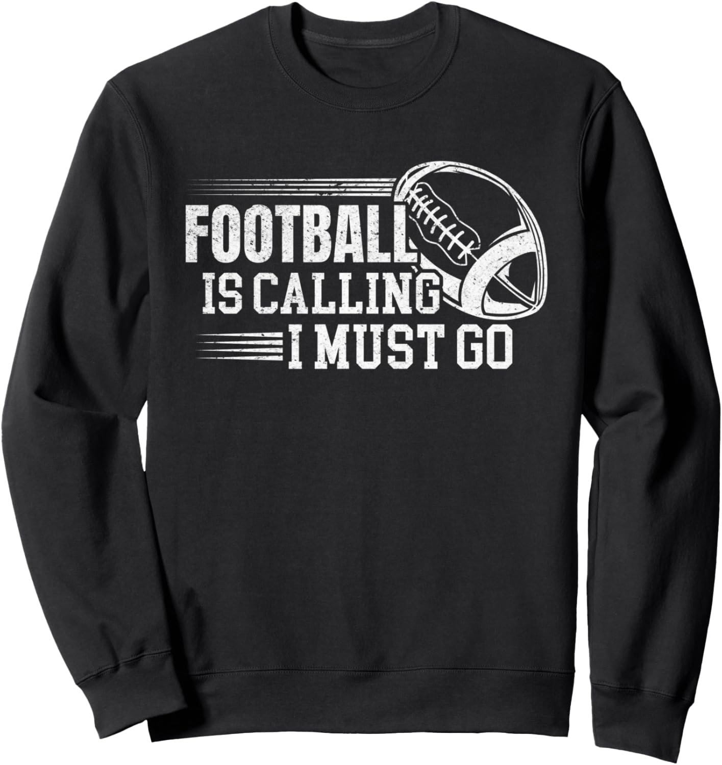

Футбол зовет, я должен идти! - Забавная толстовка с изображением американского футбола Funny Football Designs For Football Player, черный