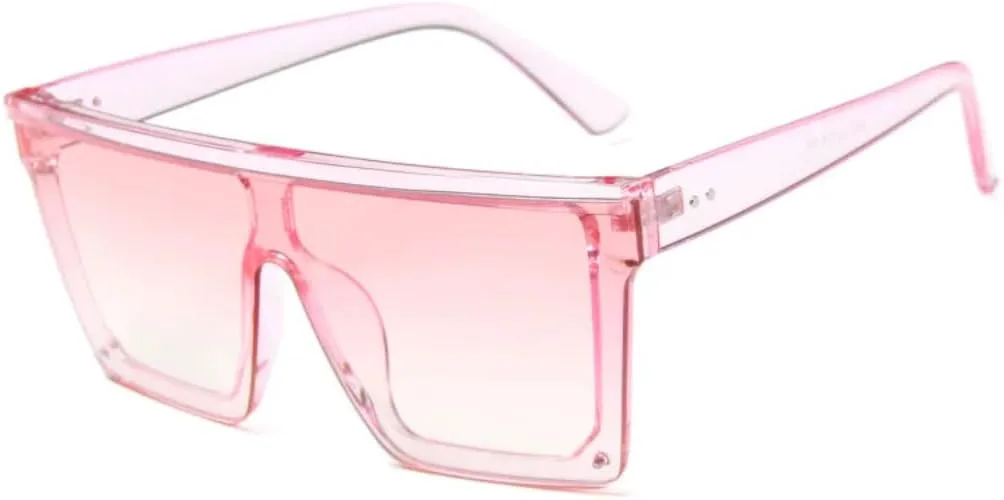 

Классические солнцезащитные очки с плоской верхней частью для женщин, фиолетовое зеркальное покрытие, защита от УФ-излучения UV400 UUPTTPL, Pink Gradient