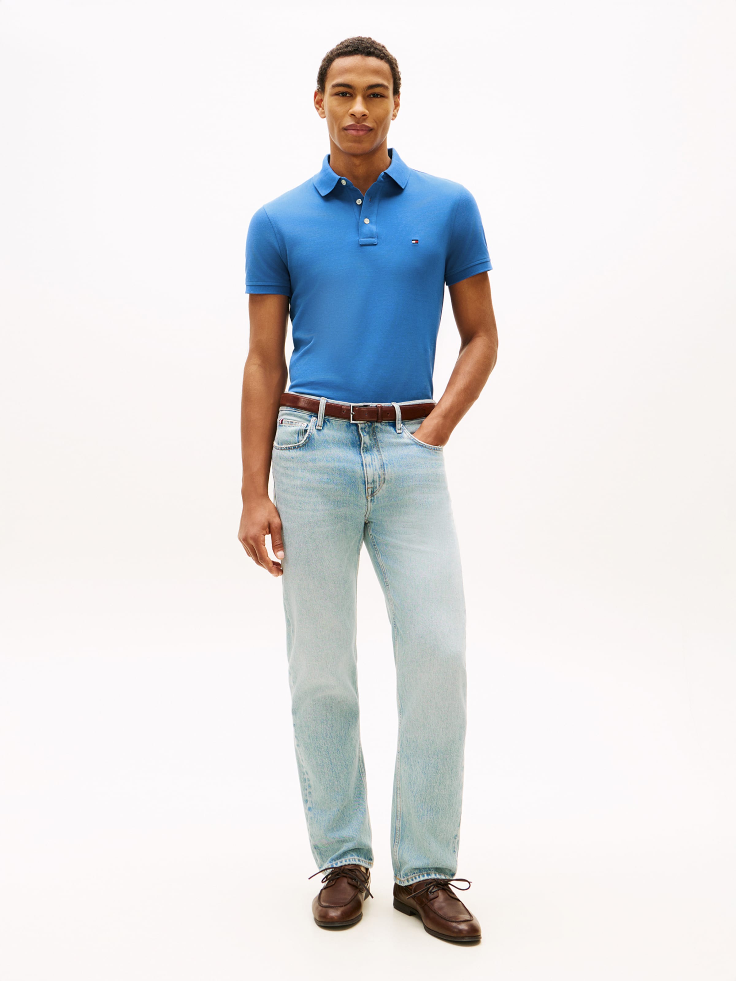 TOMMY HILFIGER Футболка 'CORE 1985' в цвете Sky Blue — фото 4