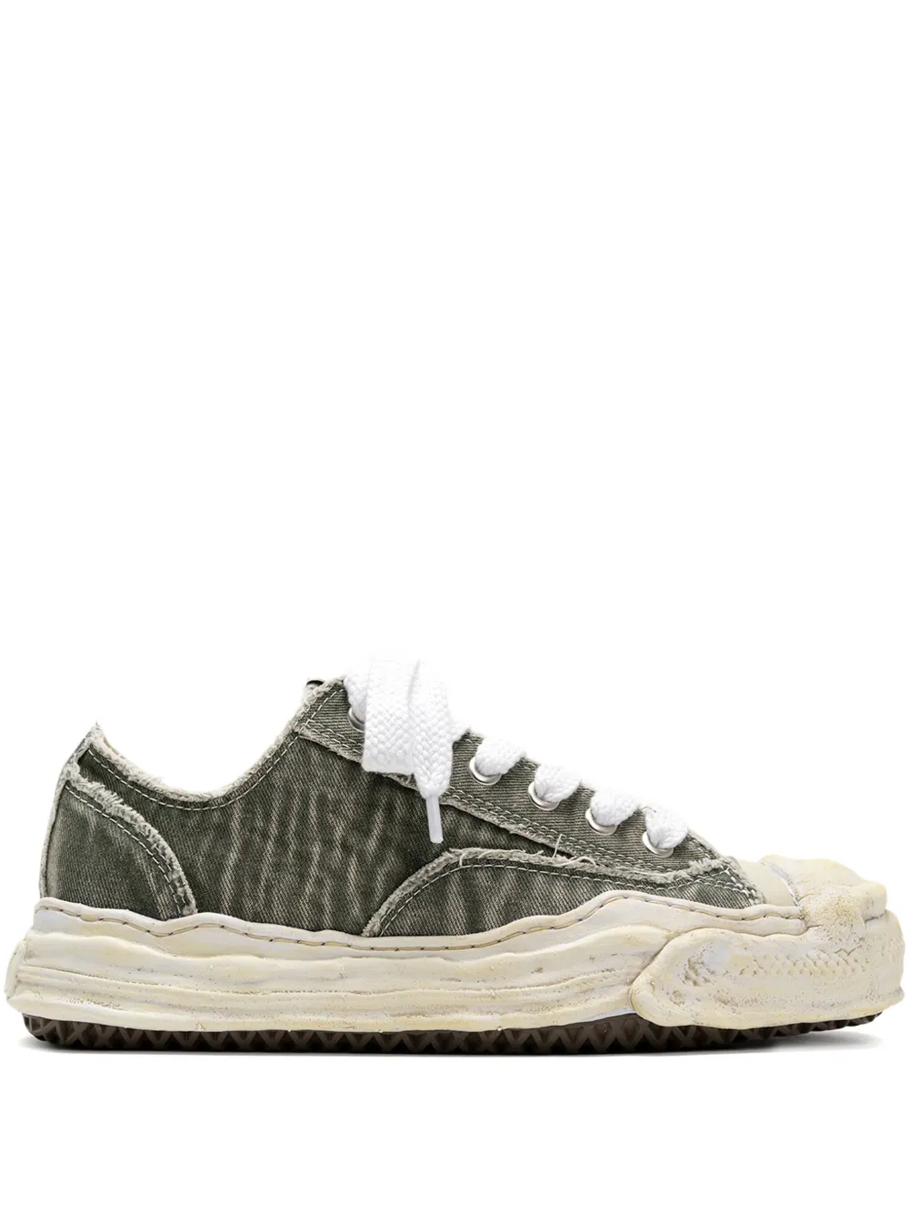 

Низкие кеды Hank Denim Maison Mihara Yasuhiro, серый