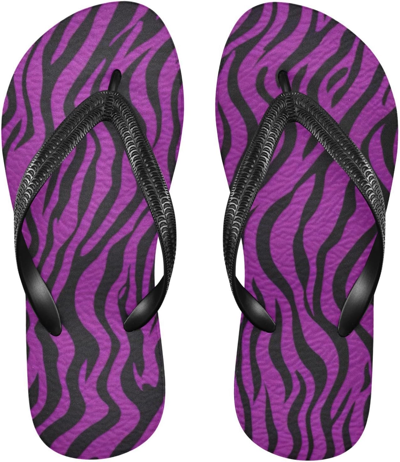 

Фиолетовые полосатые шлепанцы для пляжа, летние повседневные сандалии для женщин и мужчин, обувь для душа, размер XS Kfbe