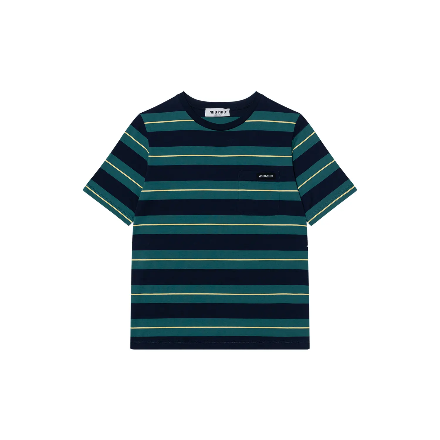 MIU MIU Футболка Regular женская Blue Green — фото 3