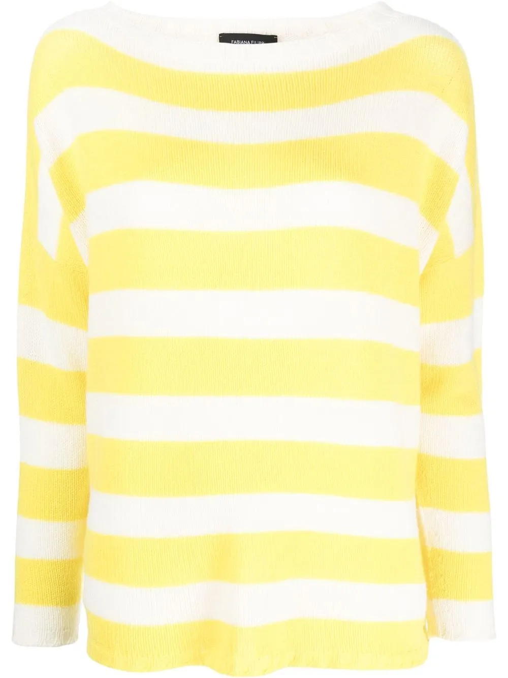 

Кашемировый джемпер в полоску Fabiana Filippi, желтый
