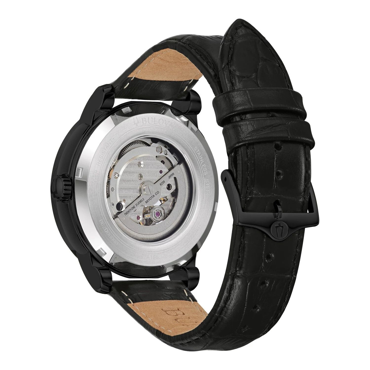 

Мужские автоматические часы с черным ремешком — 98A139 Bulova