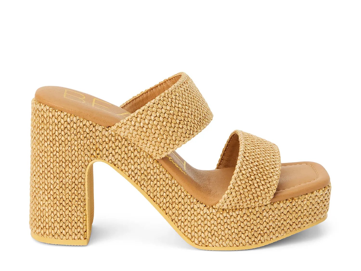 Сандалии Beach by Matisse Gem Platform Sandal, Tan Raffia — фото 3