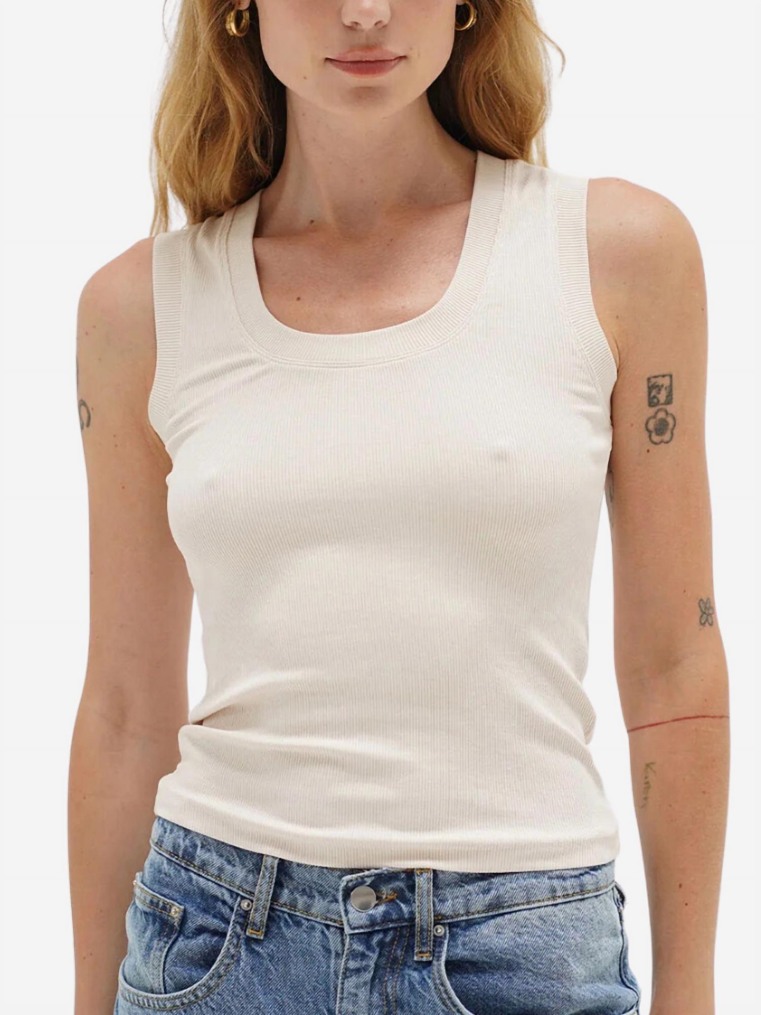 

Майка с глубоким U-образным вырезом и отделкой в ​​виде кости Lna, Bone