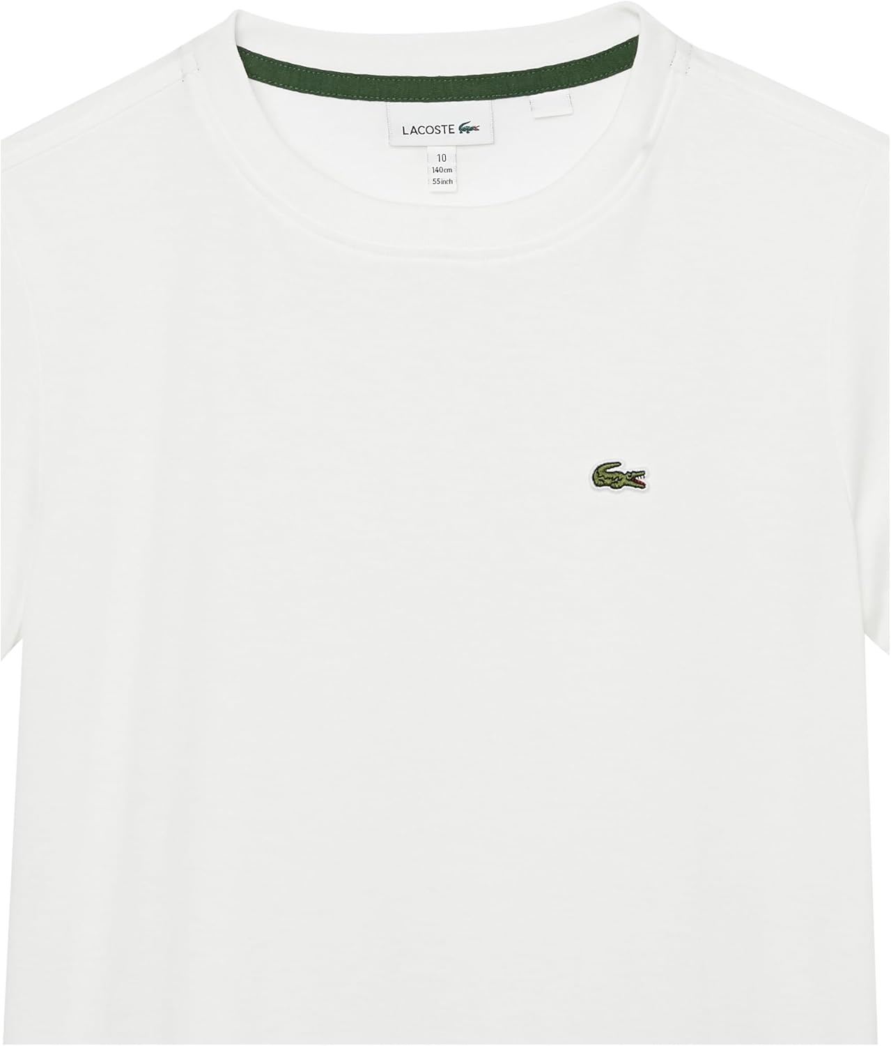 Футболка Lacoste Unisex-Adult с коротким рукавом и круглым вырезом, классическая хлопковая, Blanc — фото 2