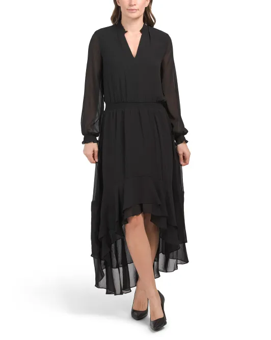 

Платье хай-лоу с длинными рукавами 1.State, черный