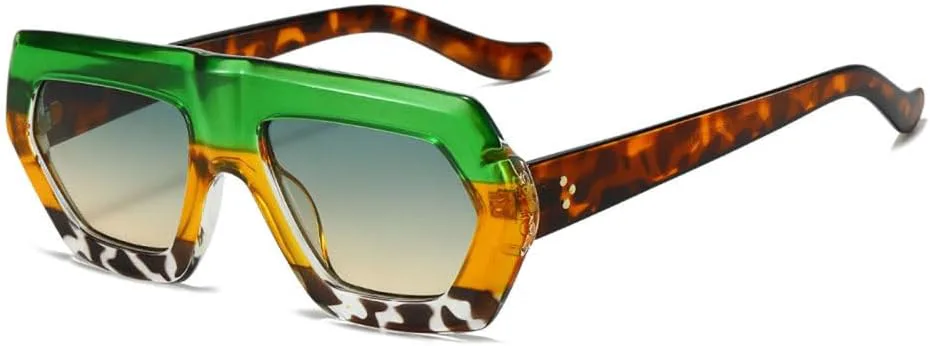 

Солнцезащитные очки LVTFCO неправильной формы, дорожные, для улицы, для стрельбы, цветные, женские, в стиле панк, прямоугольные, с леопардовым принтом, Green