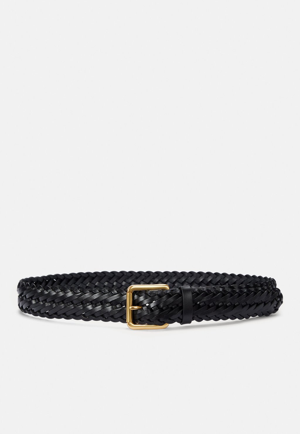 

Пояс BRAIDED VACHETTA LEATHER BELT Ralph Lauren, черный