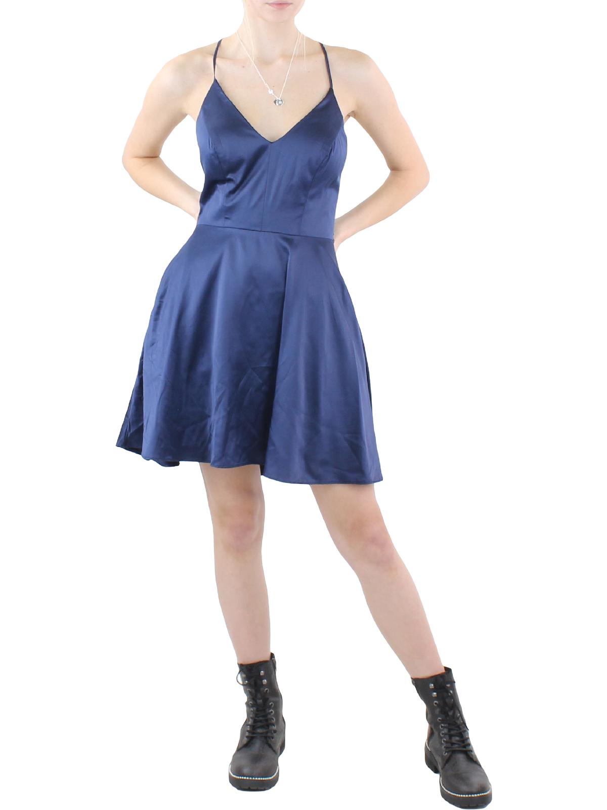 

Платье мини для женщин Juniors с атласной кружевной спинкой B. Darlin, цвет navy/navy