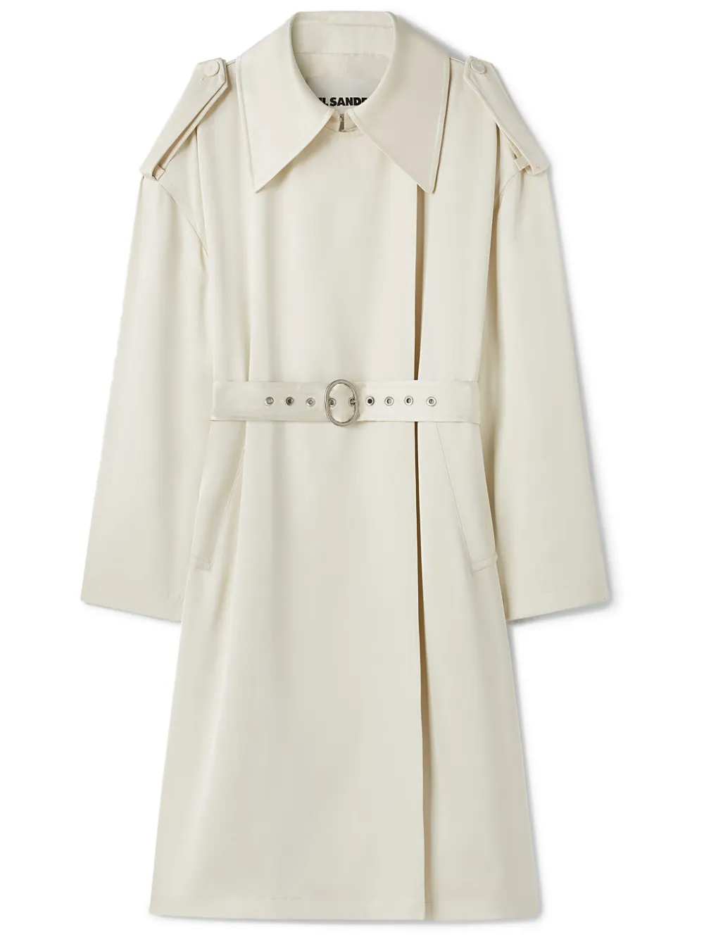 

Тренч с поясом JIL SANDER, белый