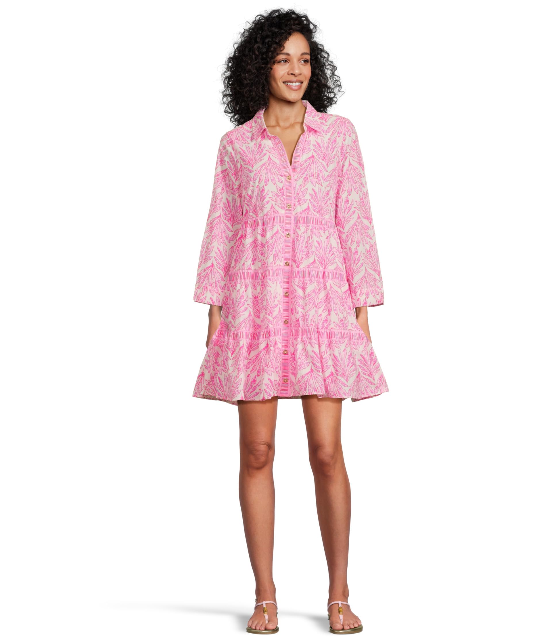 

Платье Lilly Pulitzer Angie Dress, цвет Pink Bliss Shady Babe Engineered