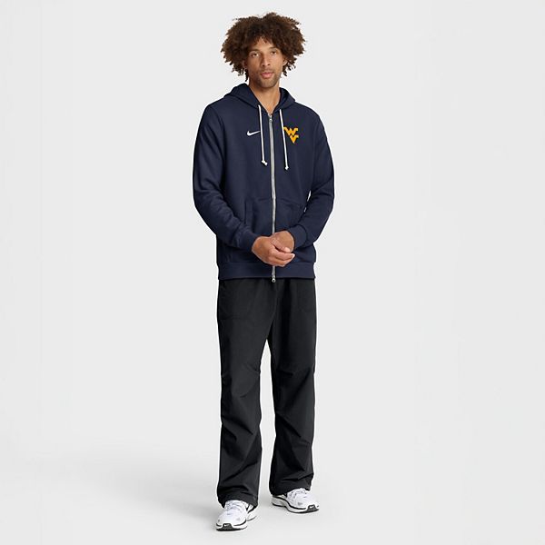 Мужская худи dri-fit full-zip navy west virginia mountaineers 2025 sideline standard issue Nike — фото 4