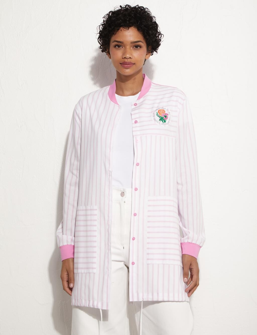 

Туника с воротником колледжа Candy Pink Kayra
