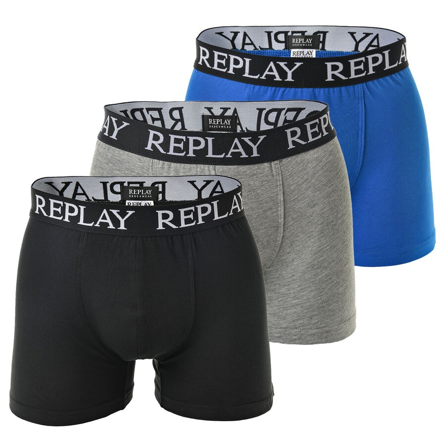 

Боксеры REPLAY, цвет Royal blue/Light grey/mottled grey/Black