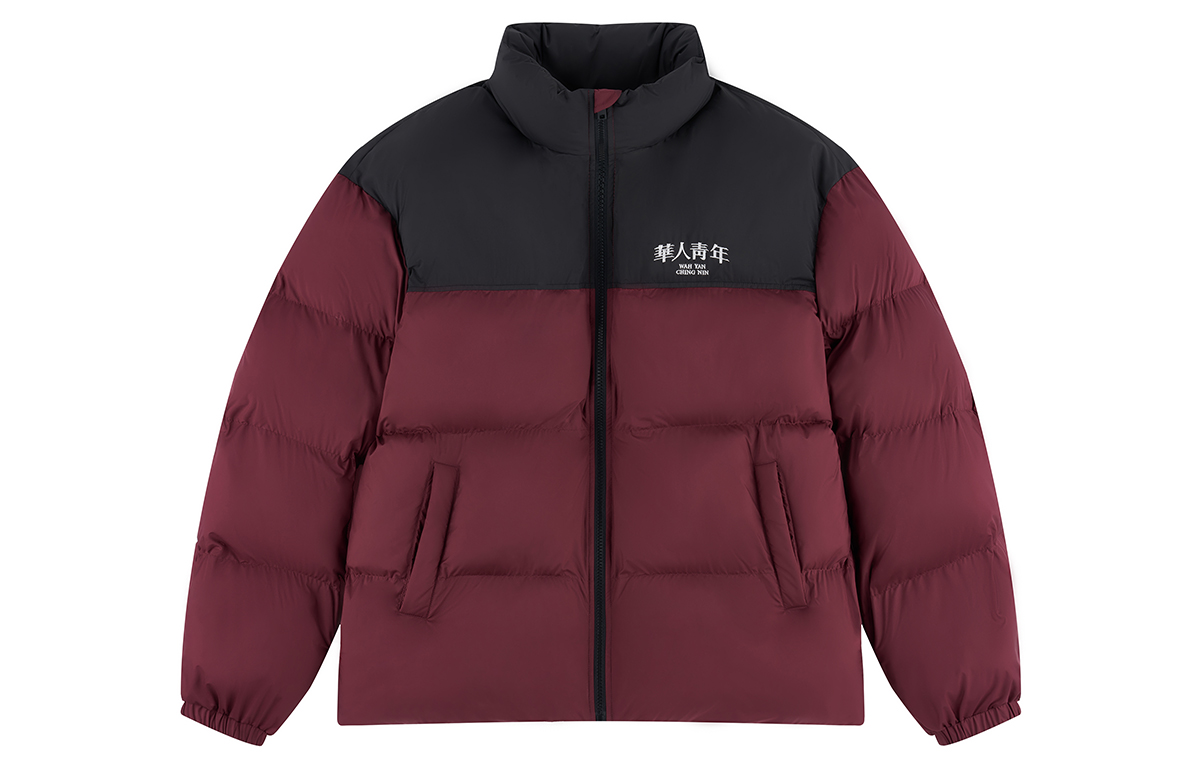 

OCCUPY Классическая пуховая куртка с логотипом унисекс, Black Red