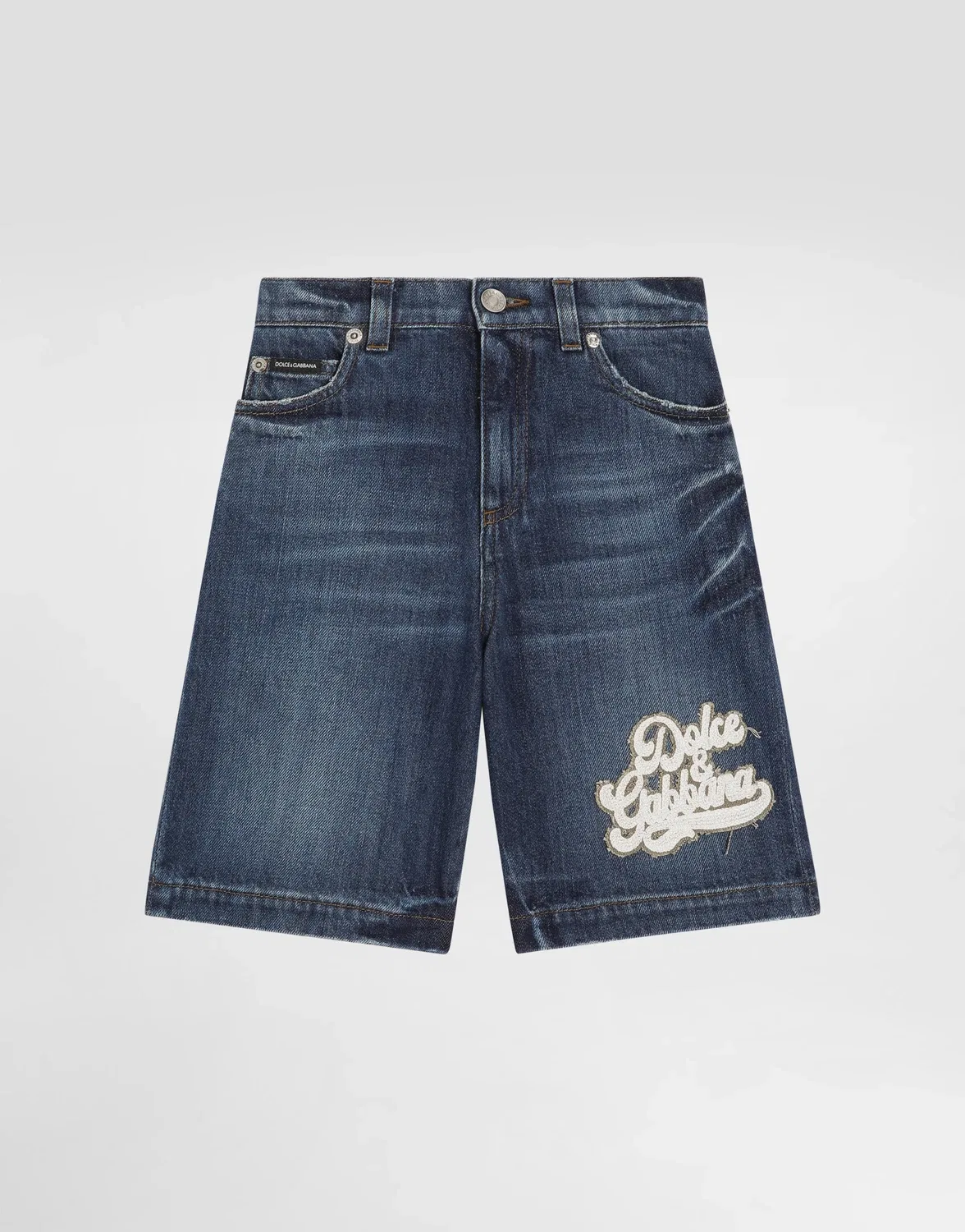 Хлопковые бермуды DOLCE & GABBANA, белый