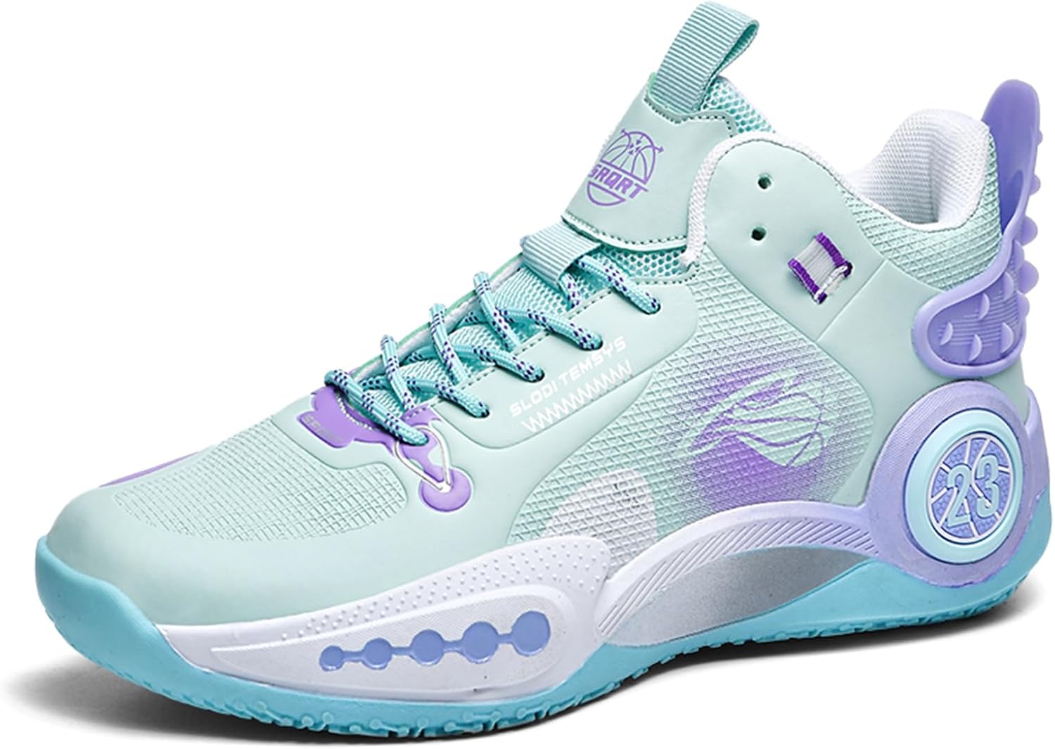 

Мужские дышащие повседневные баскетбольные кроссовки на шнуровке с высоким верхом, толстой подошвой, легкие, нескользящие и амортизирующие, подходят для ходьбы, бега и занятий в тренажерном зале Qaoterod, зеленый