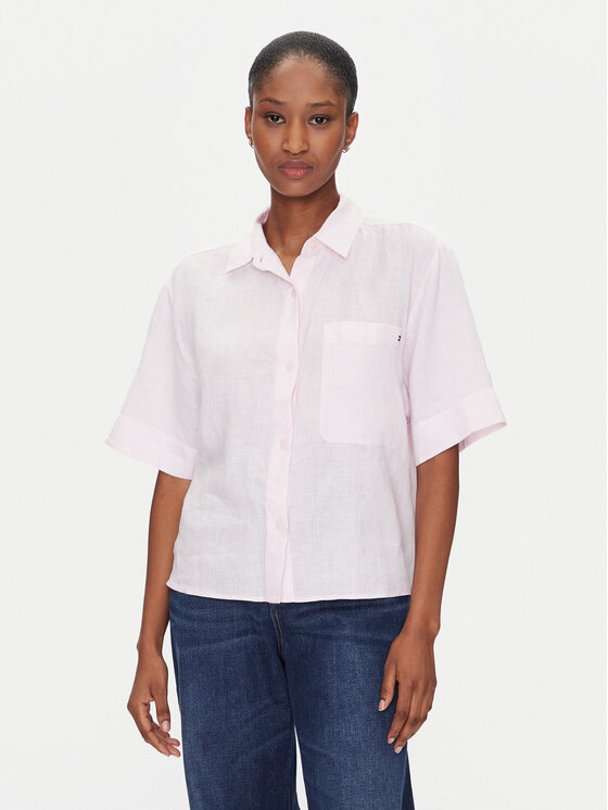 

Свободная рубашка WW0WW44720 Tommy Hilfiger, розовый