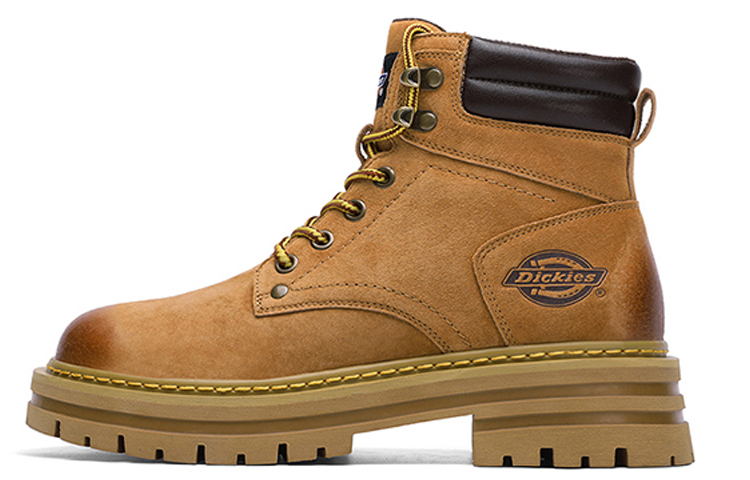 

Dickies Ботинки мужские Split Pig Leather Slip Resistant 12cm Outdoor Earth Yellow