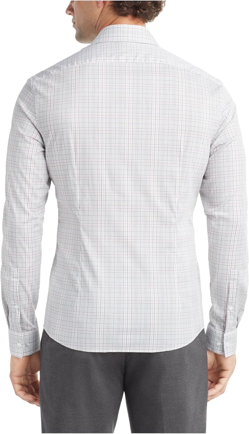 Мужская рубашка Calvin Klein Extreme Slim Fit Stain Shield, Rose Multi — фото 2