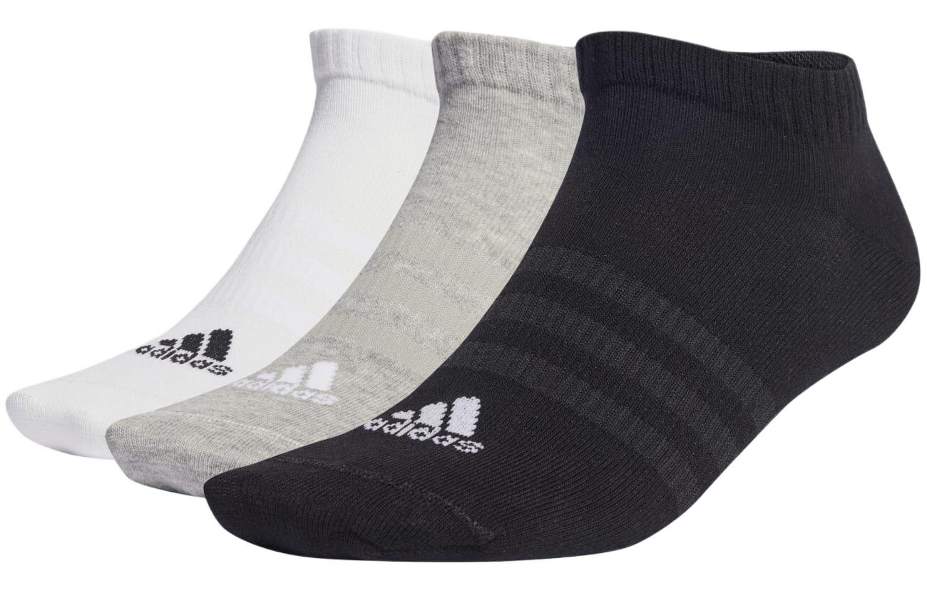 

Низкие носки T SPW LOW 3P мужские 3 пары Adidas, 3 пары (белый+серый+черный)
