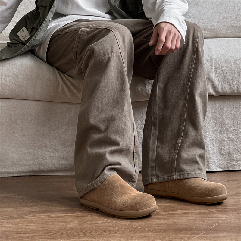 MODENGPAN Унисекс тапочки с закрытым носком бежевые, цвет Beige — фото 4