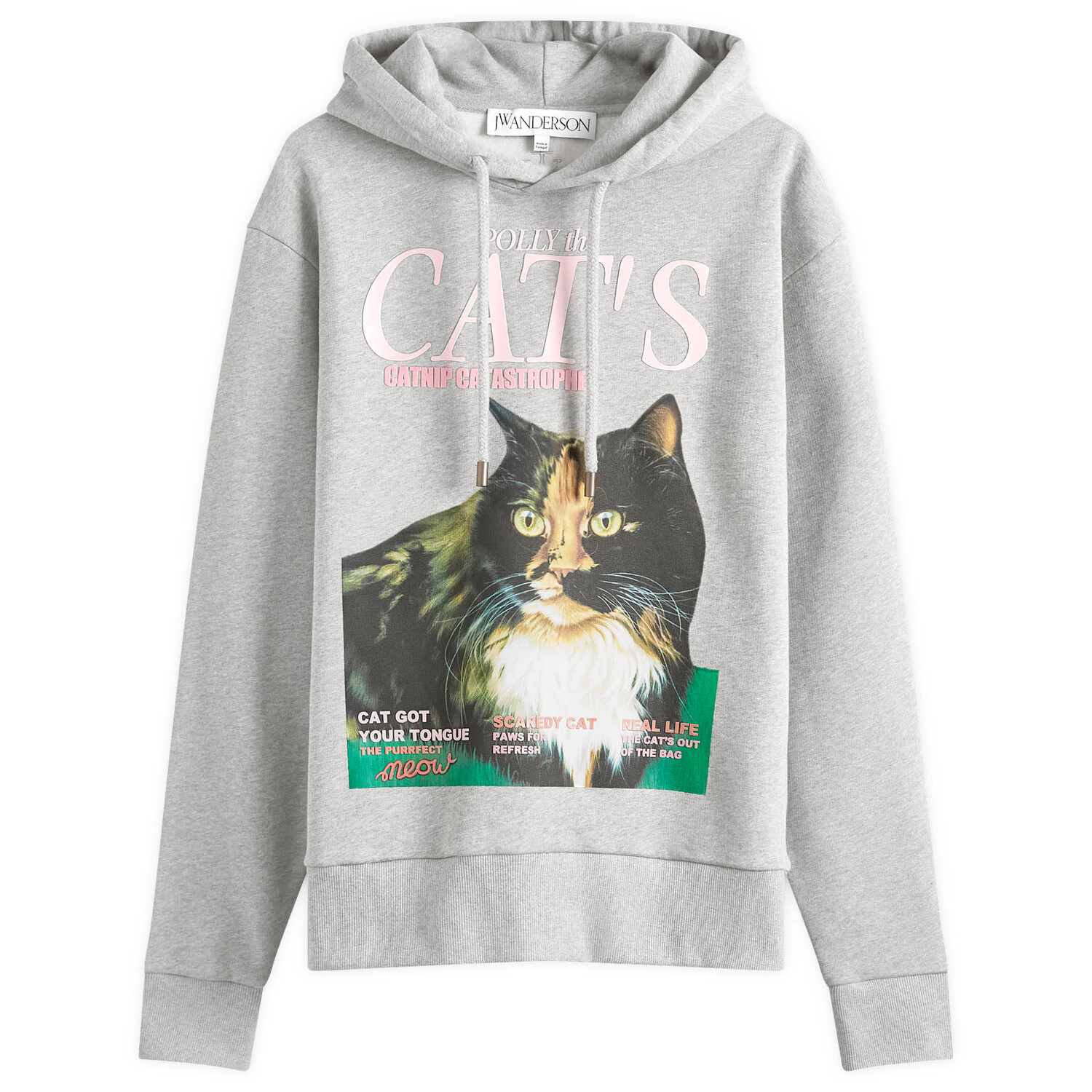 

Худи Jw Anderson Cat Print Hoodie, цвет Mid Grey Melange
