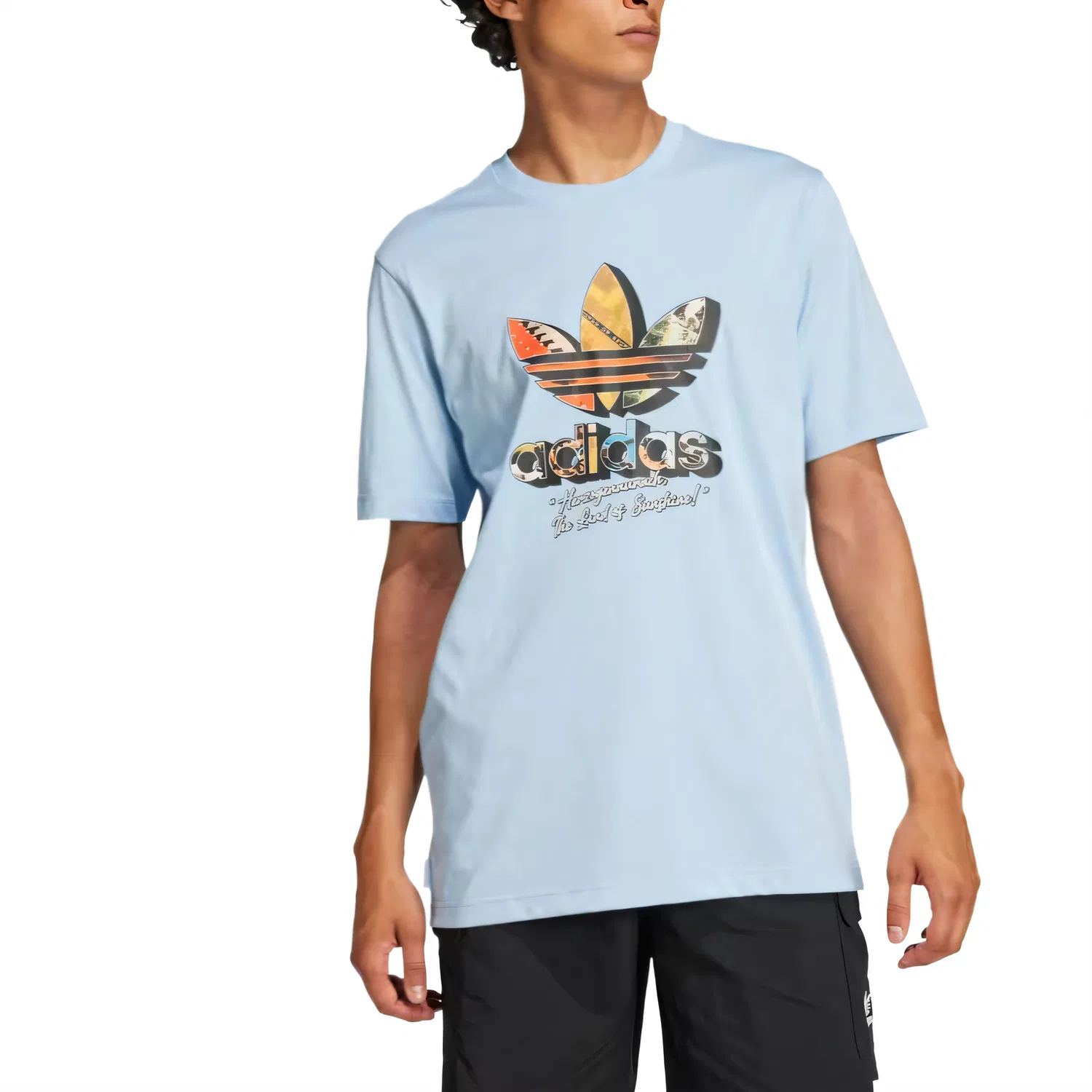 Футболка мужская с круглым вырезом Adidas Originals синяя — фото 2