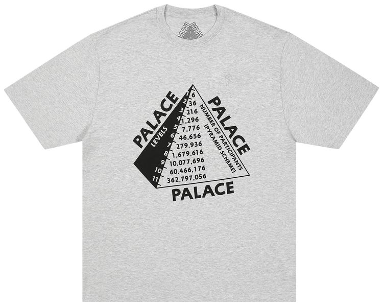 

Футболка Palace Scheme цвета «серый меланж»