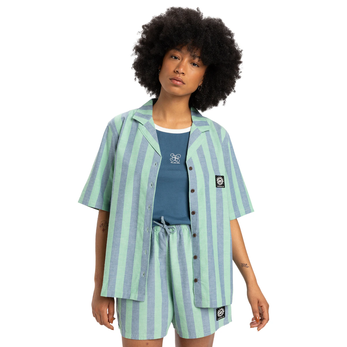 

Женская рубашка Quiksilver Dad, зеленый