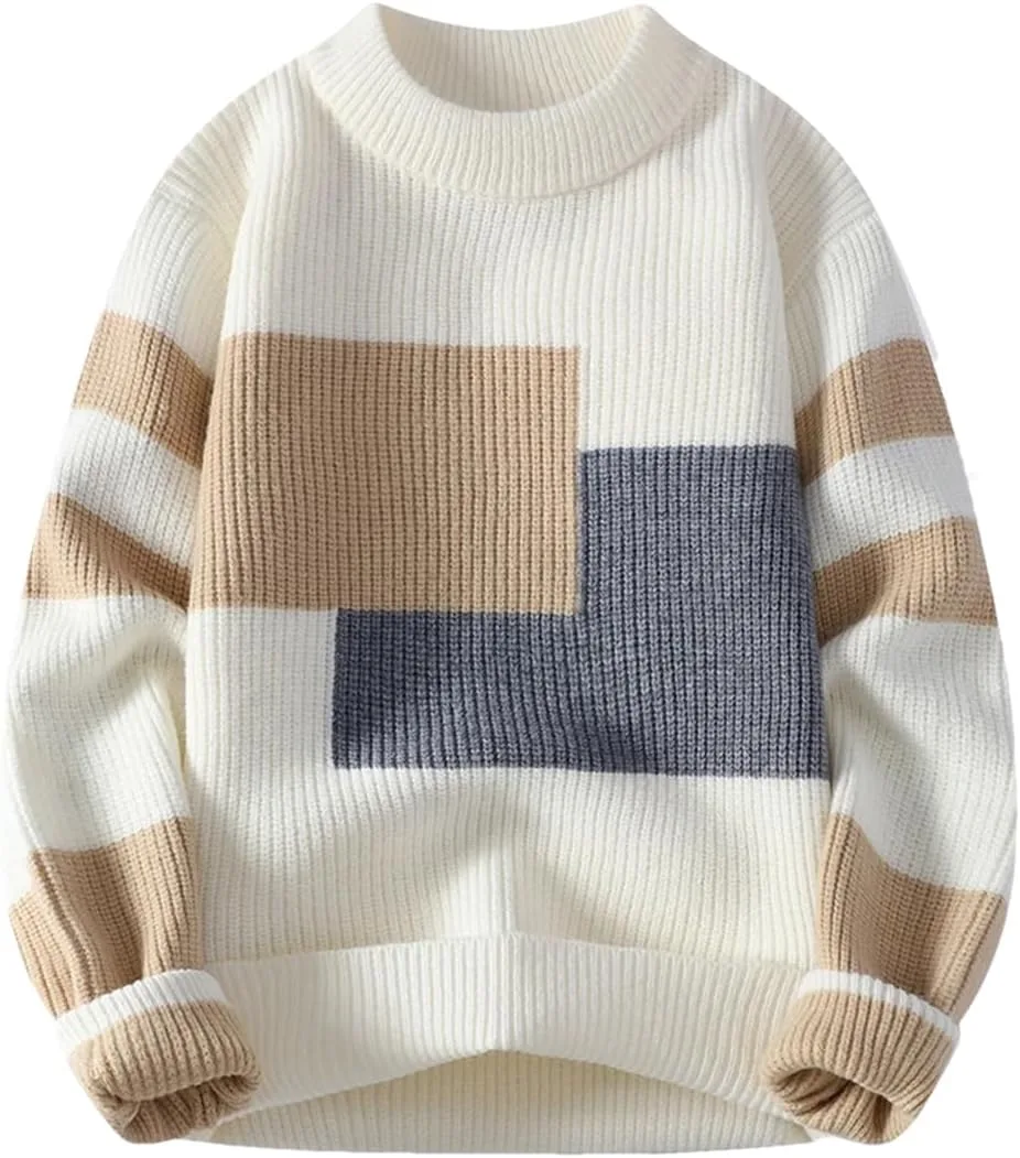 

Мужской свитер с геометрическим узором Hdhdeueh