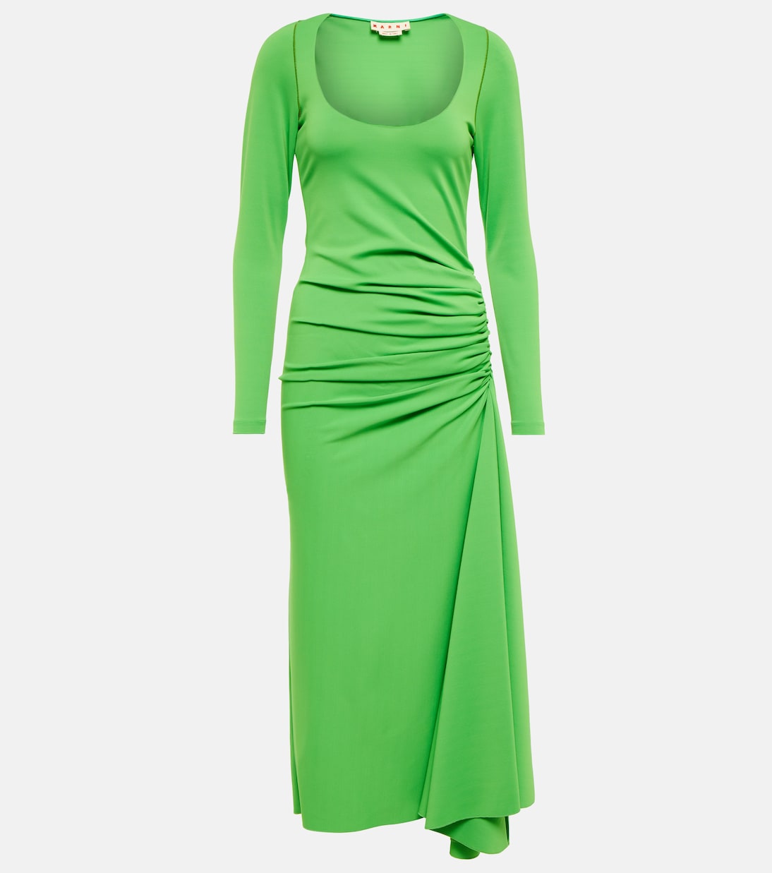 

Платье миди с рюшами Marni, Primary Green